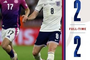 90分钟战报-英格兰U21 2-2德国U21进加时 埃利奥特破门内布尔传射